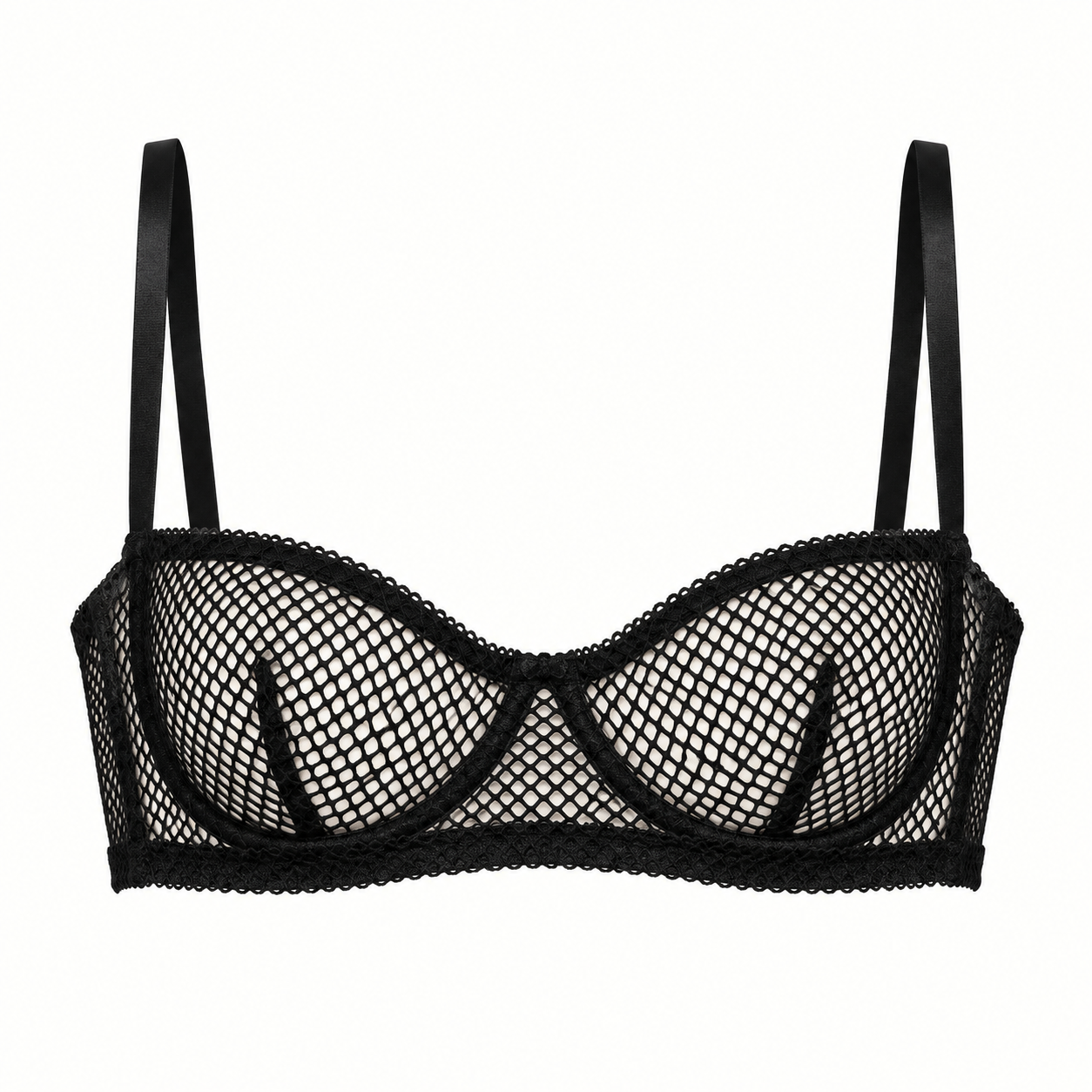 Halbschalen-BH aus Netz – Fishnet