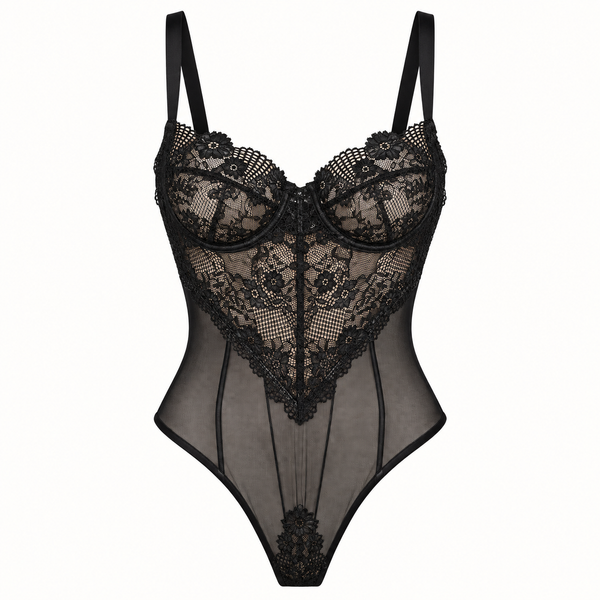 Lace & Tulle Bodysuit – Brigitte