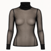 Transparenter Tüll-Rollkragenpullover – Diane Keaton
