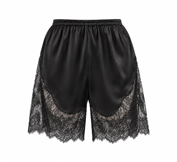 Satin & Lace Bermuda Shorts – Lina