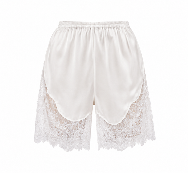 Satin & Lace Bermuda Shorts – Lina