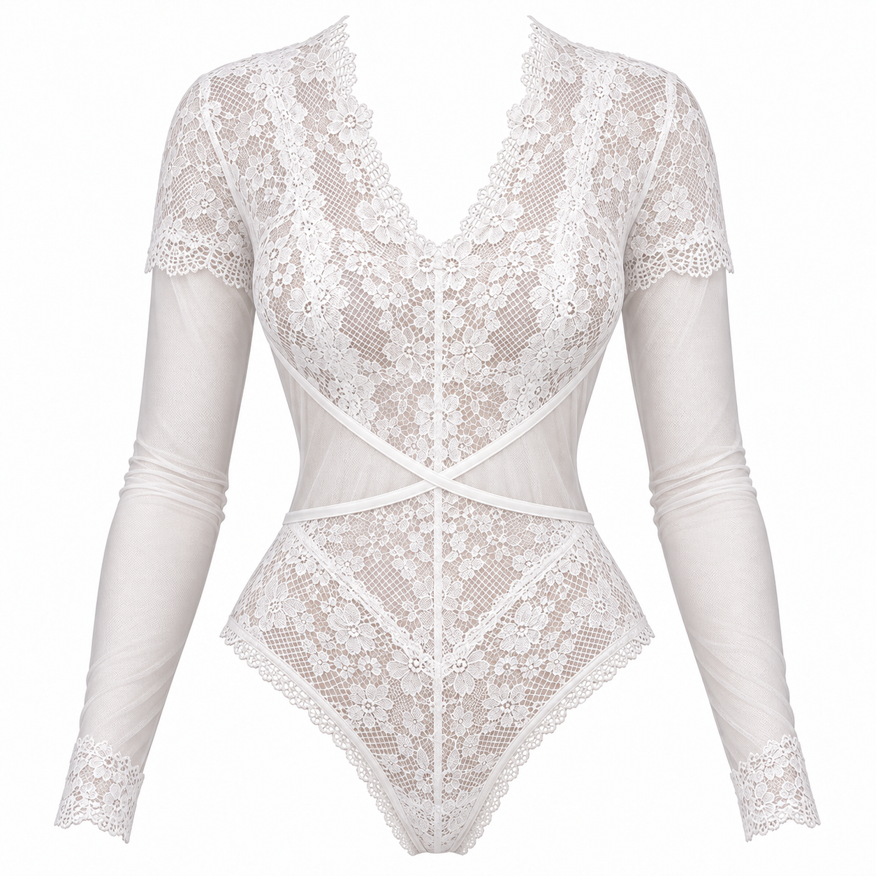 Long-Sleeve Lace Bodysuit – Natalia