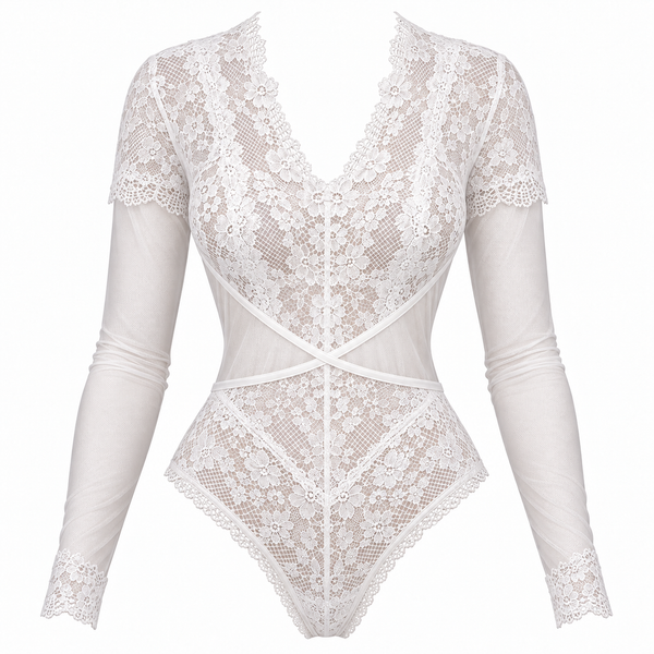 Long-Sleeve Lace Bodysuit – Natalia