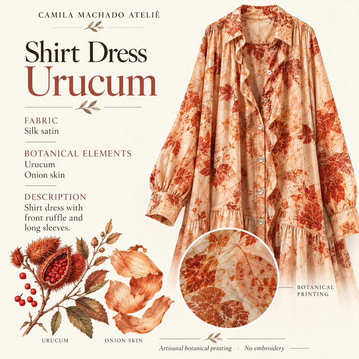Shirt Dress - Urucum